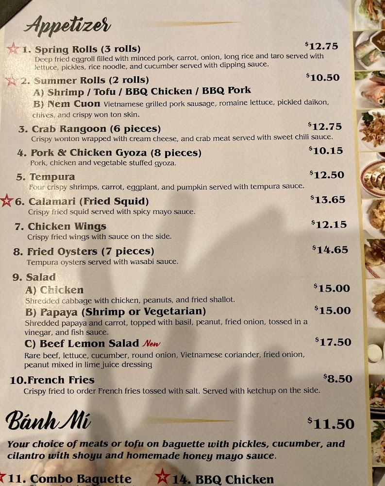 Pho Bistro & Niu Baguette LLC Menu image 3